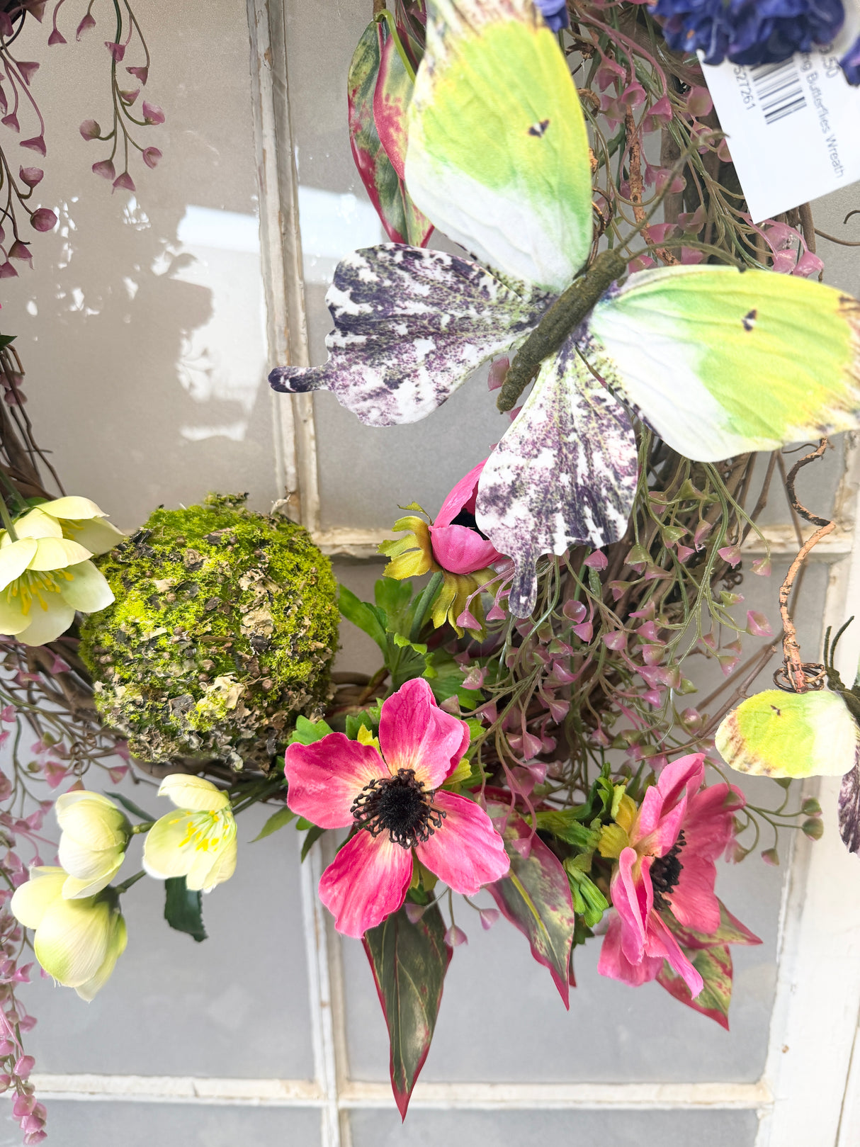 27" Blooming Butterflies Wreath