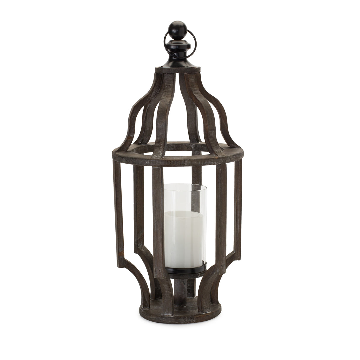 Fireside Wood Lantern Candleholder