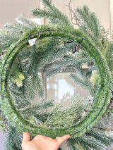 22" Snowfall Pine Wreath