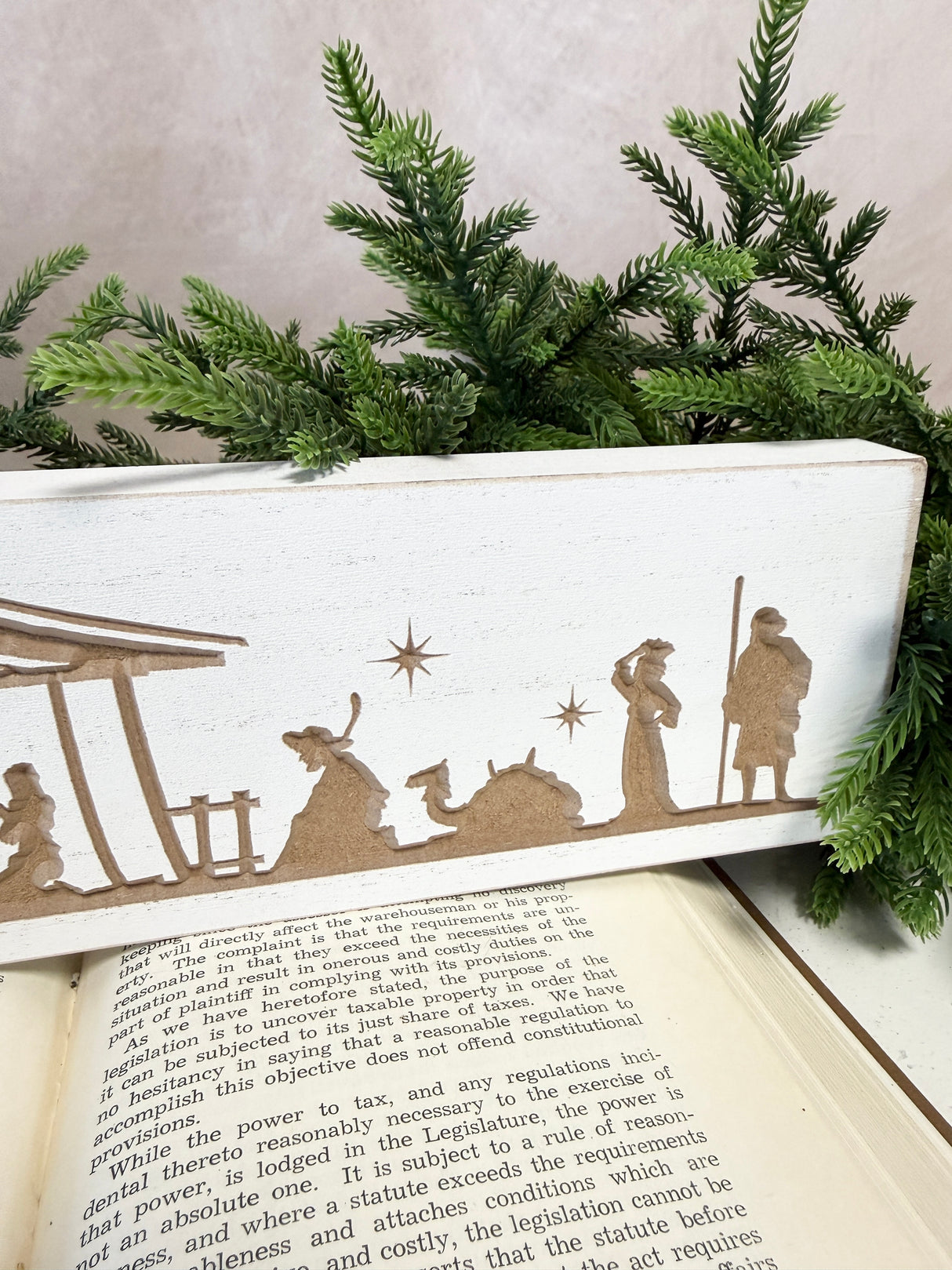 Wide Nativity Block Art