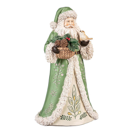 Shades of Emerald Santa Garden Statue view 4 from Magnolias Home Decor