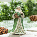 shades of emerald santa garden statue, outdoor safe, for farmhouse christmas home decor from Magnolias Home Decor