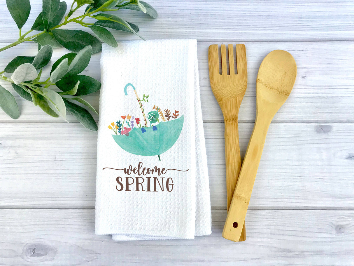Welcome Spring Tea Towel