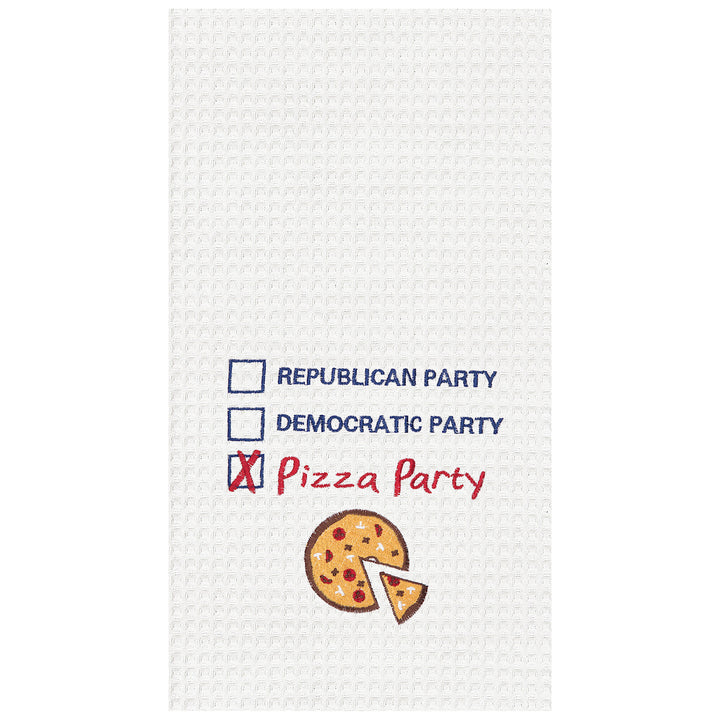 Pizza Party Funny Tea Towel