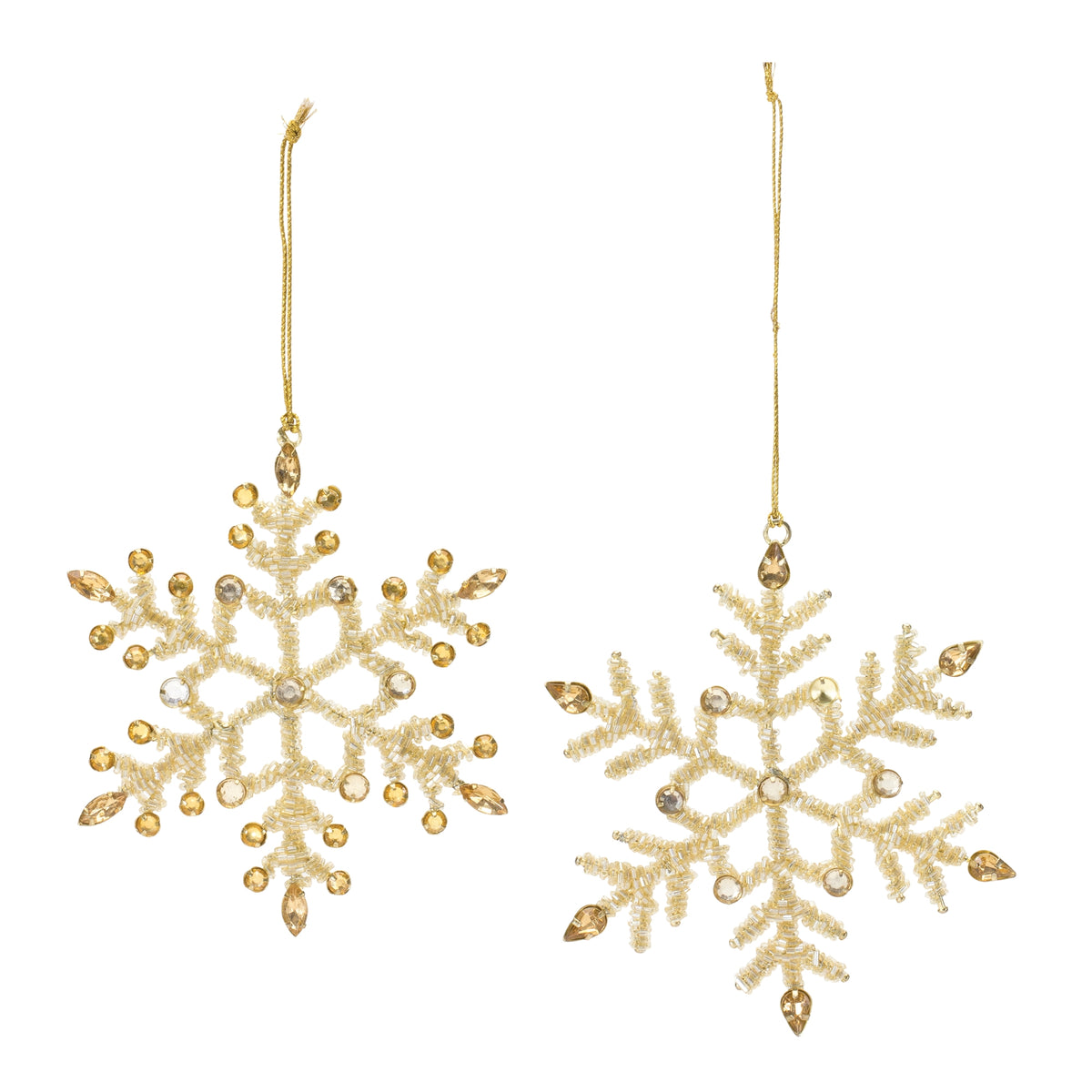 Gold & Iron Snowflake Ornament Set