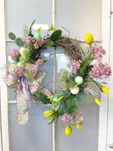 22" Spring Egg Wreath