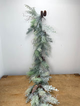 6' Snowflake Pinecone Garland