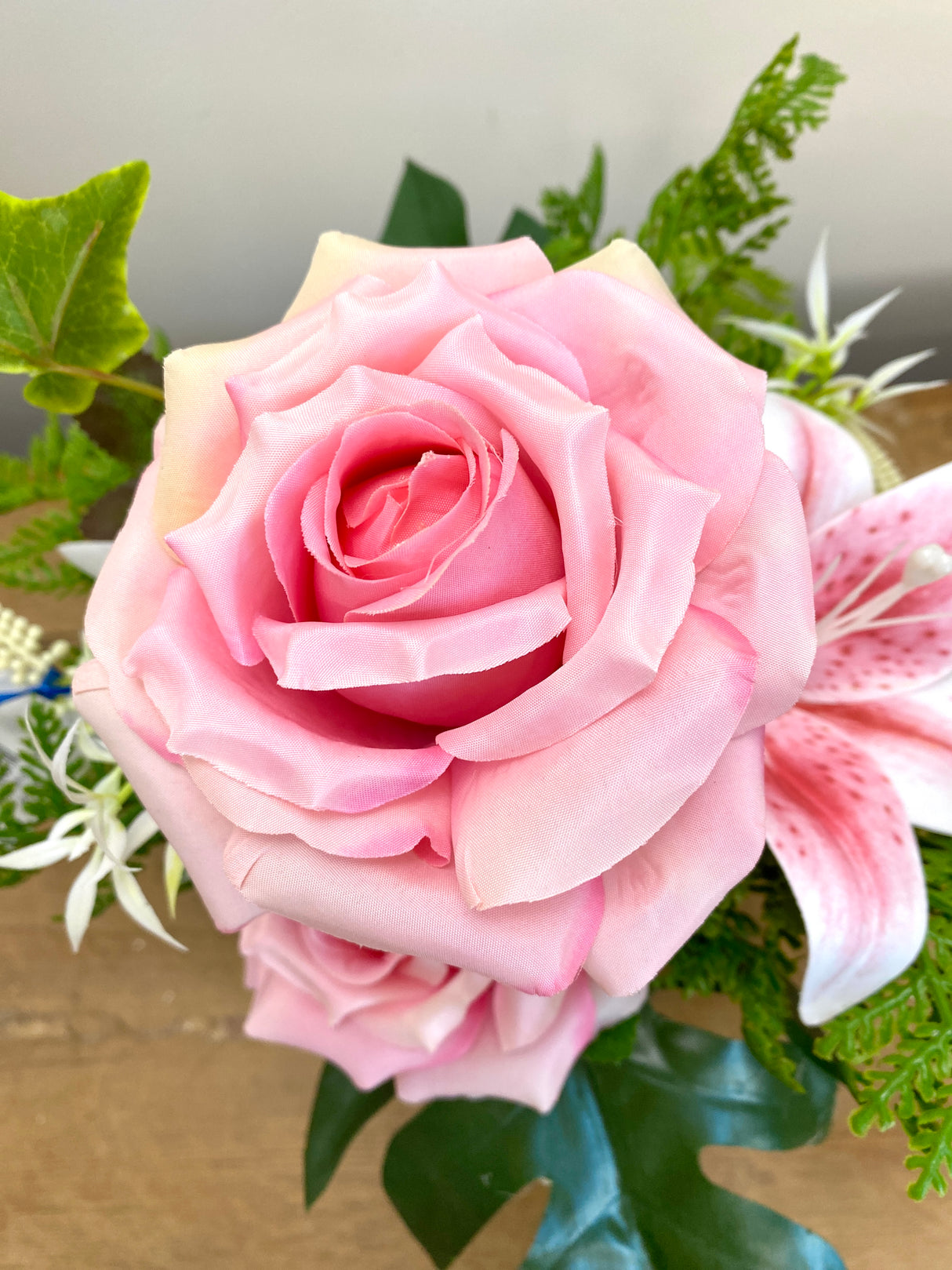 16" Pretty In Pink Cemetery Vase