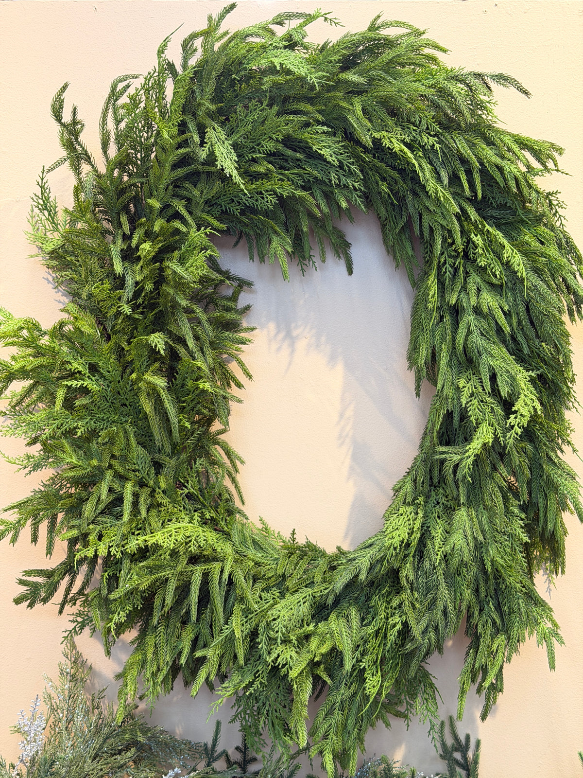 36" Real Touch Cedar & Norfolk Pine Wreath