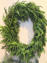 36" Real Touch Cedar & Norfolk Pine Wreath