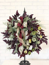 23" Moss & Merlot Wreath
