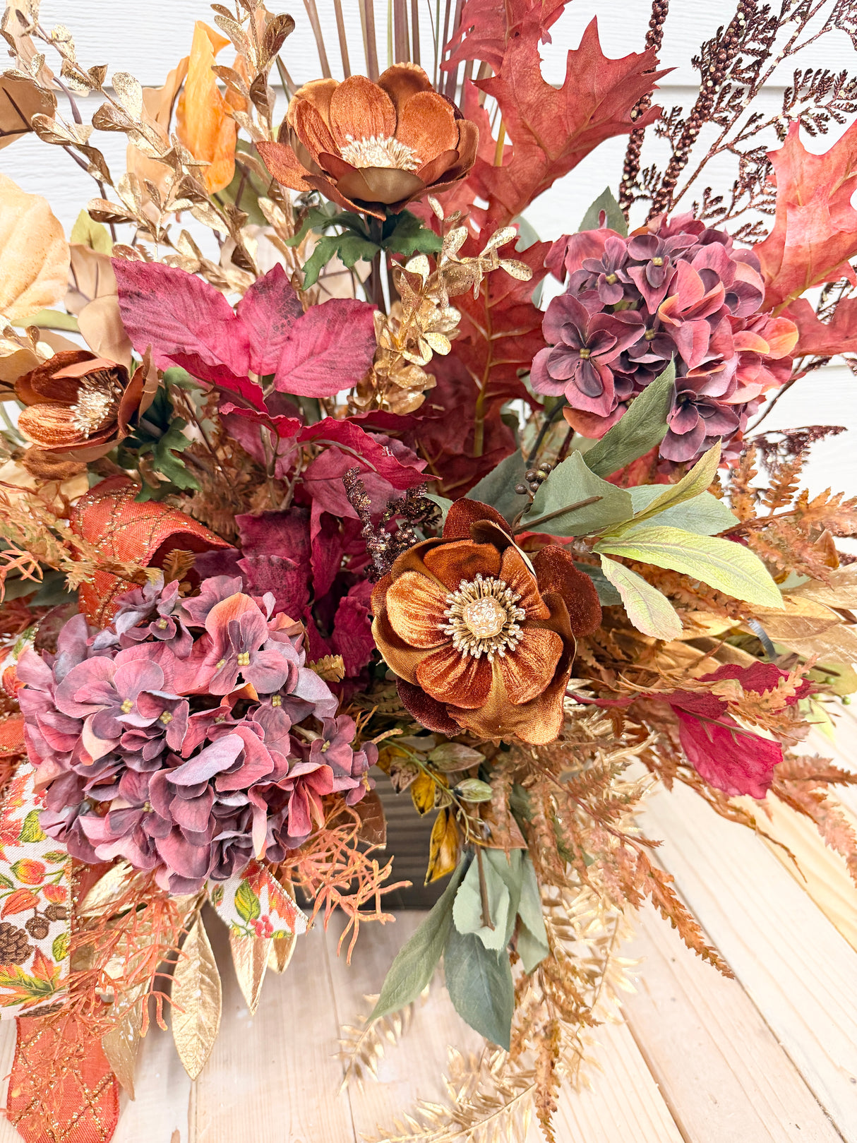 33" Fires of Fall Porch Pot