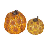 Harvest Blossom Sunflower Resin Pumpkin - 2 Sizes