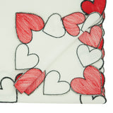 Embroidered Hearts Table Runner