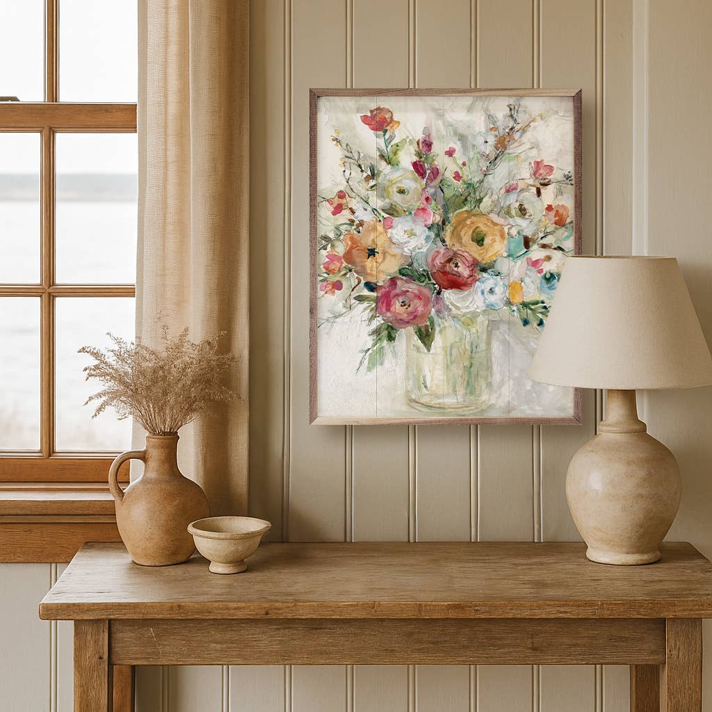 Contemporary Bouquet Wood Art