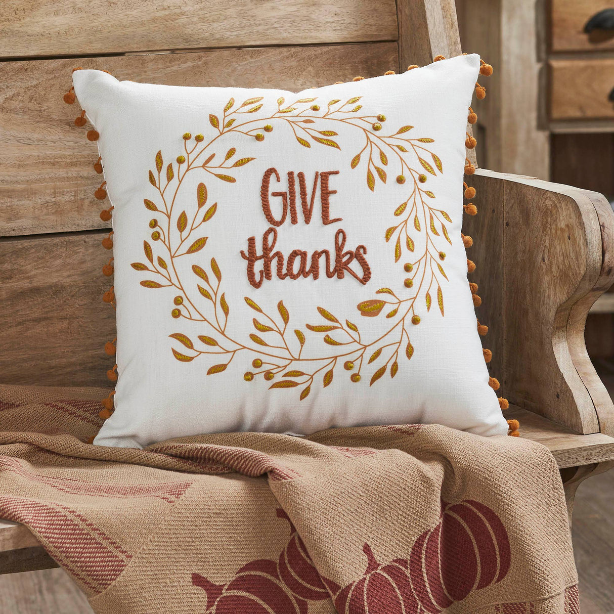 Thanksgiving Fall Throw Pillow-Defective