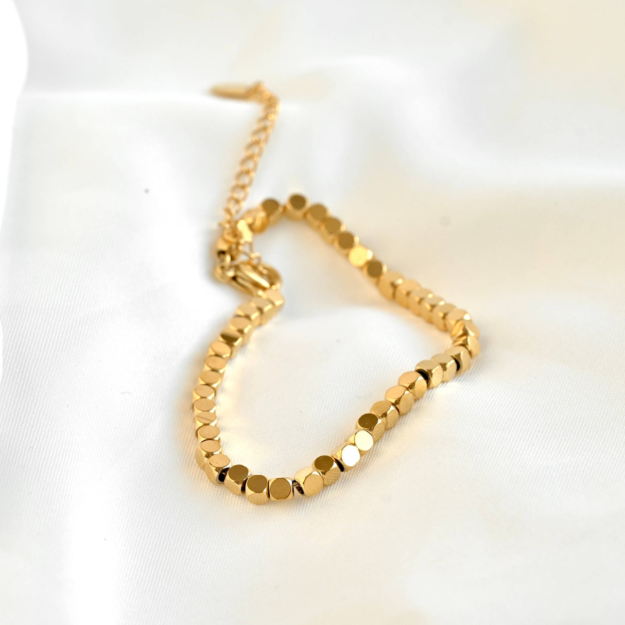 18k Gold Cube Bracelet - Waterproof