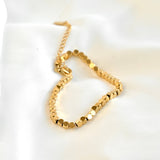 18k Gold Cube Bracelet - Waterproof