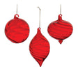 Red Glass Swirl Ornament for Christmas home decor from Magnolias Home Decor