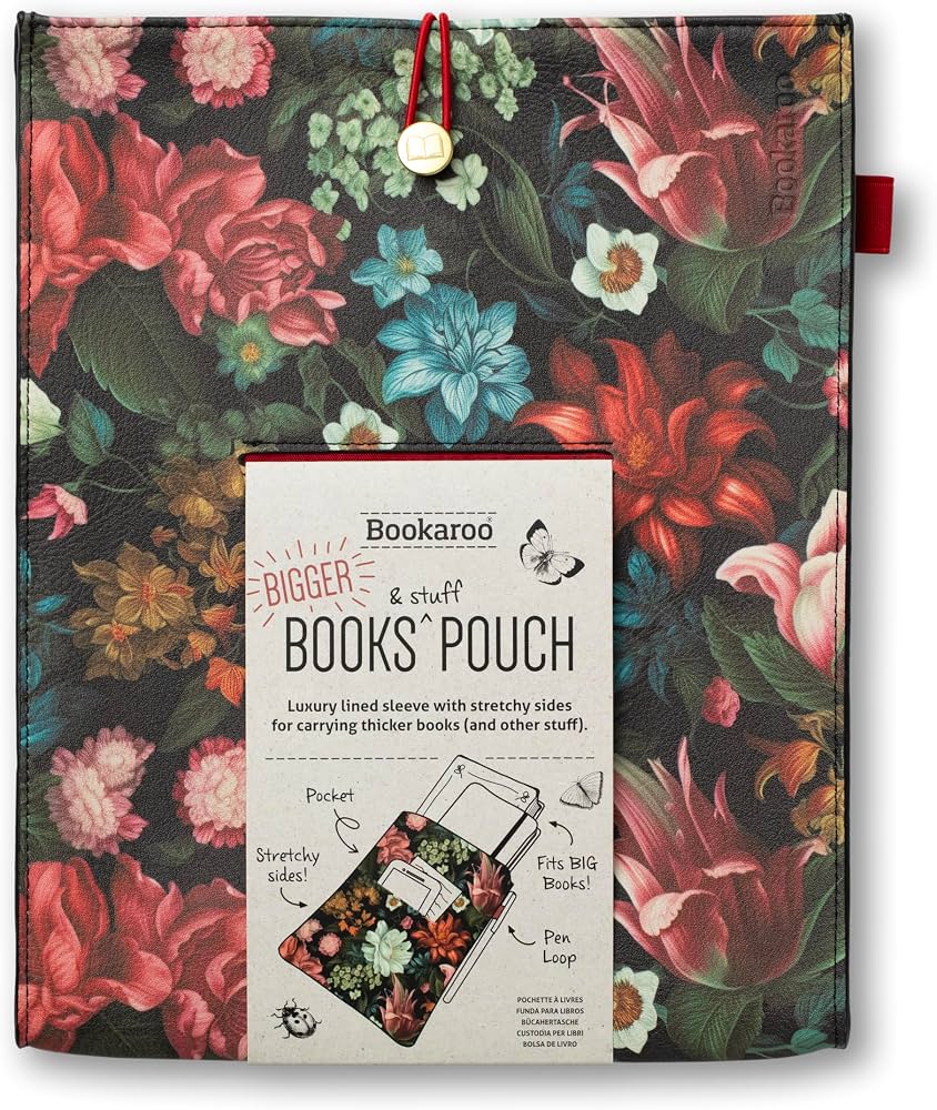 Dark Floral Books & Stuff Pouch