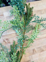 6' Mixed Greens Fern Garland
