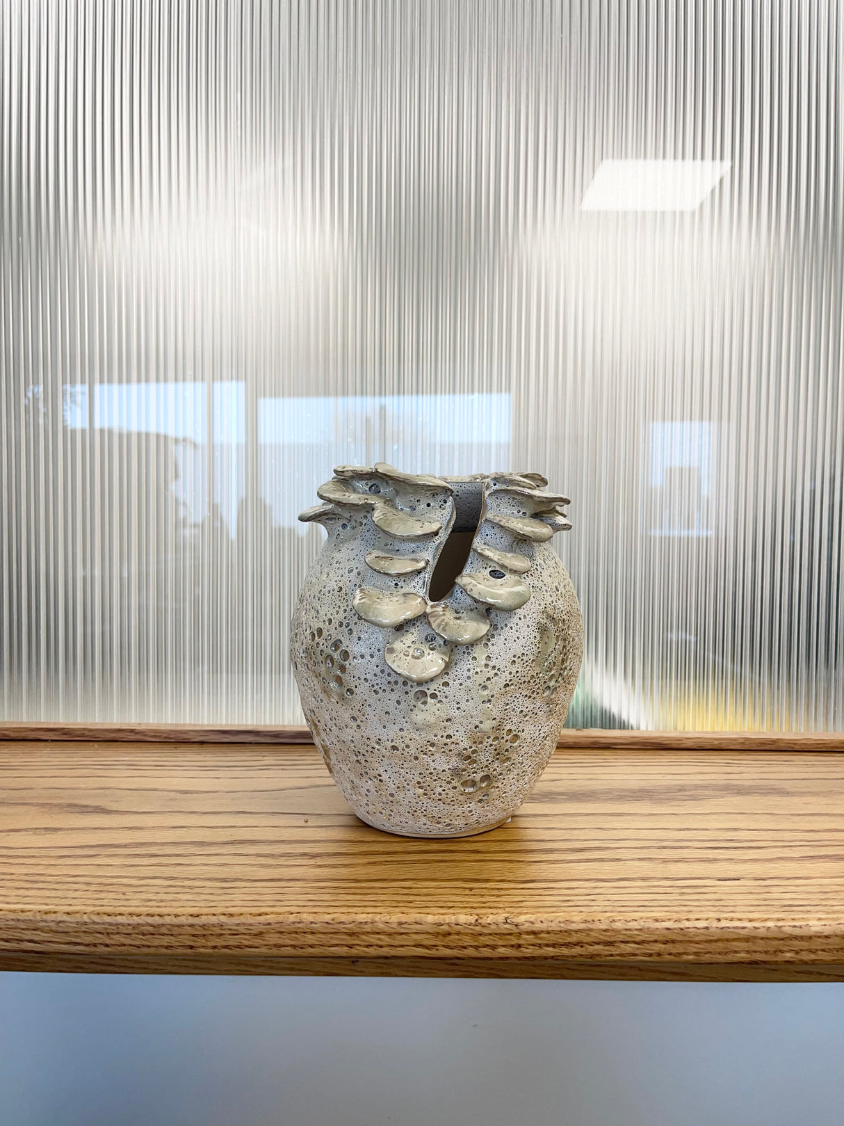 Stoneware Mushroom Pot