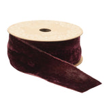 2" Burgundy Raw Edge Velvet Ribbon Bolt