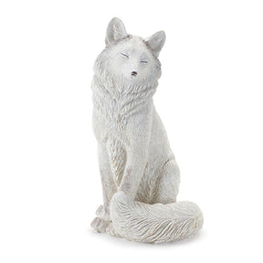 White Resin Arctic Fox for Christmas home decor from Magnolias Home Decor