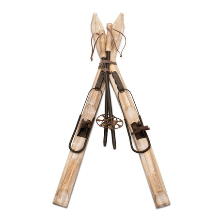 Pair of Skis with Poles for Christmas home decor from Magnolias Home Decor