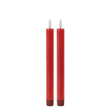 Fia Red Taper LED Candle Set