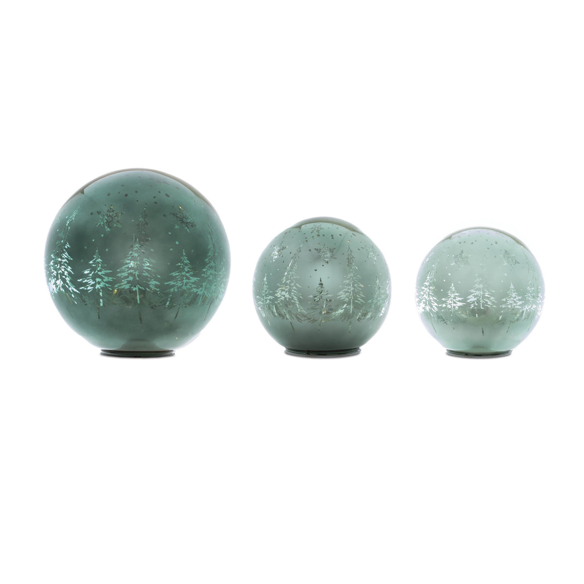 Lighted Glass Tree Globe - 3 Sizes