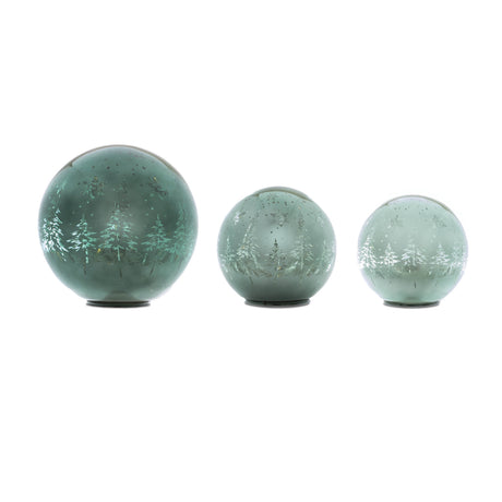 Lighted Glass Tree Globe - 3 Sizes