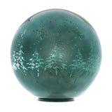Blue Lighted Glass Tree Globe Set