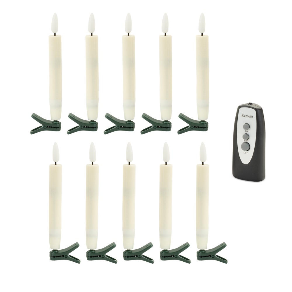 Ivory Christmas Tree Candle Clip Set for Christmas home decor from Magnolias Home Decor