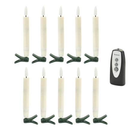 Ivory Christmas Tree Candle Clip Set for Christmas home decor from Magnolias Home Decor