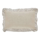 Give Thanks Gingham Ruffled Throw Pillow