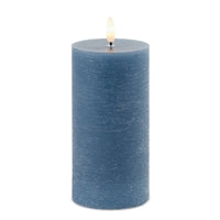 Fia Blue Wax LED 3x6" Candle