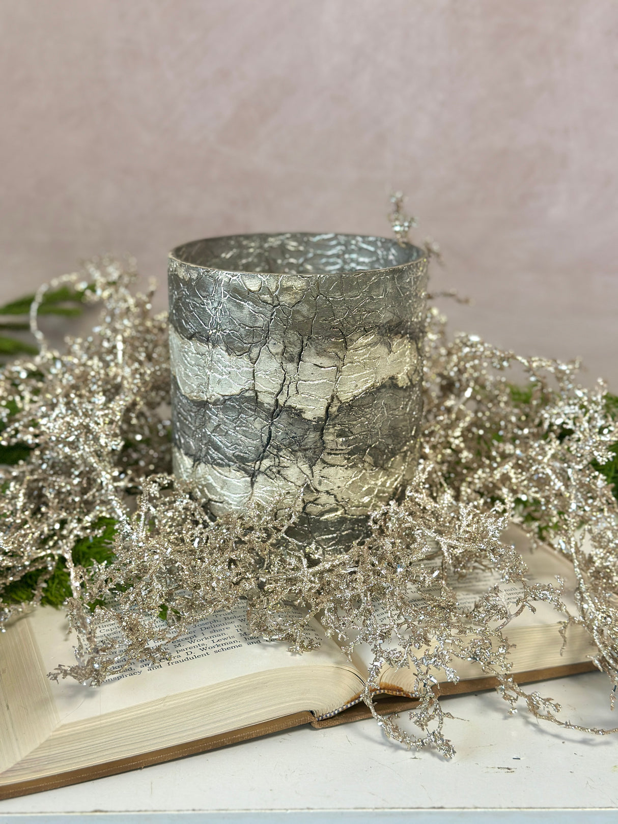 6' Sparkling Angel Fern Garland