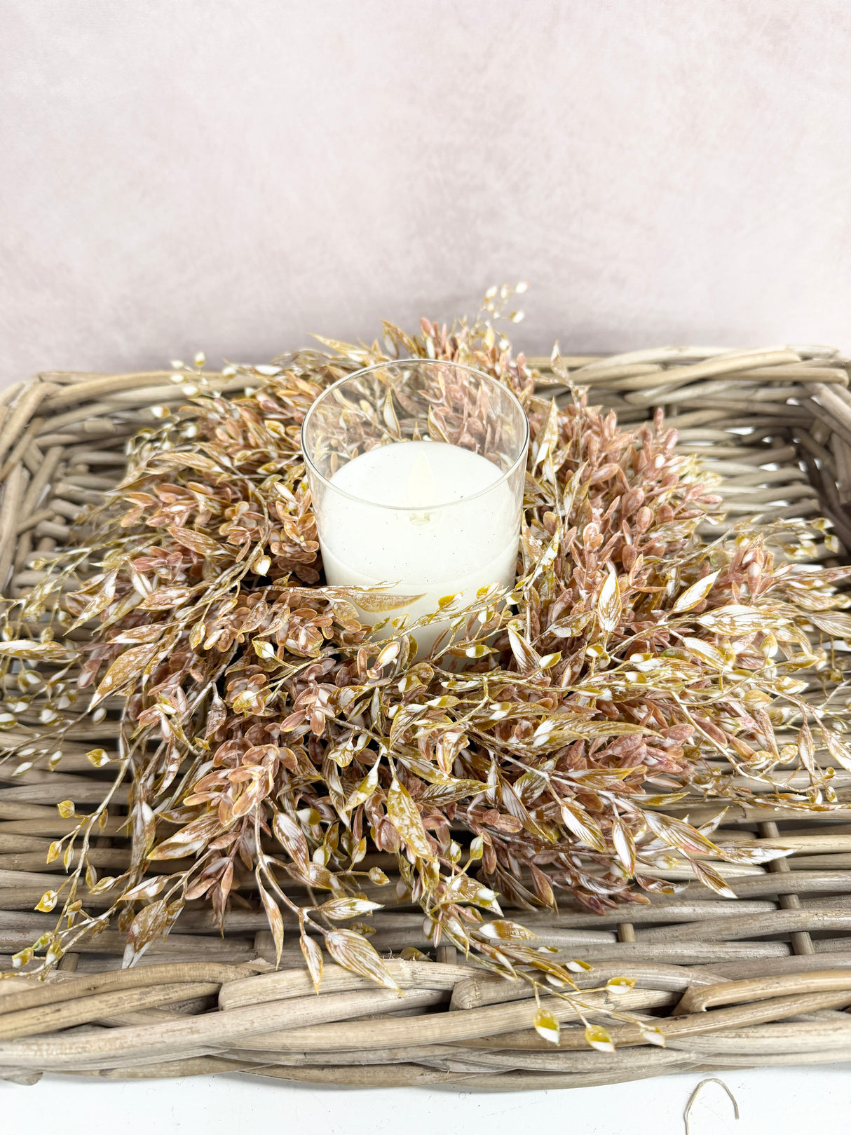 4.5" Ambermist Sage Candle Ring