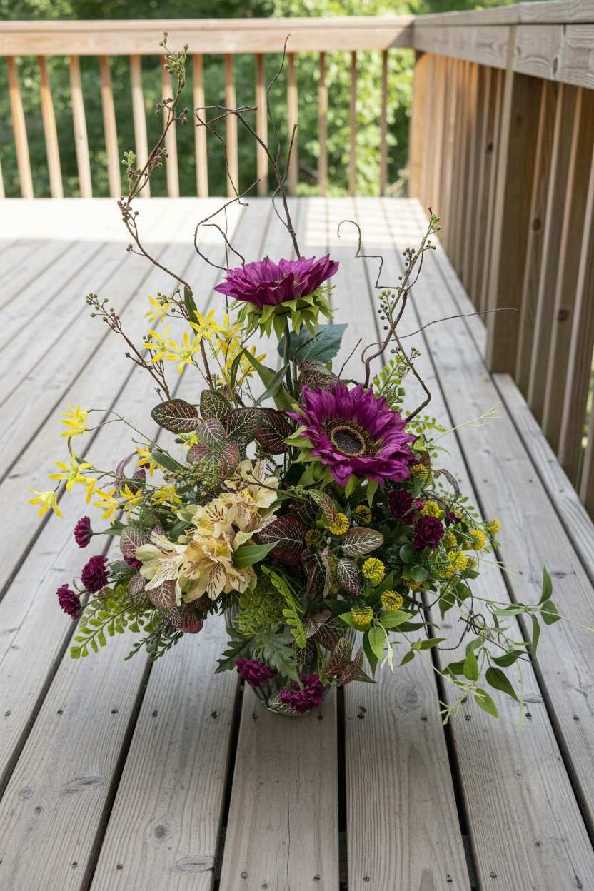 26" Plum Prairie Glow Porch Pot