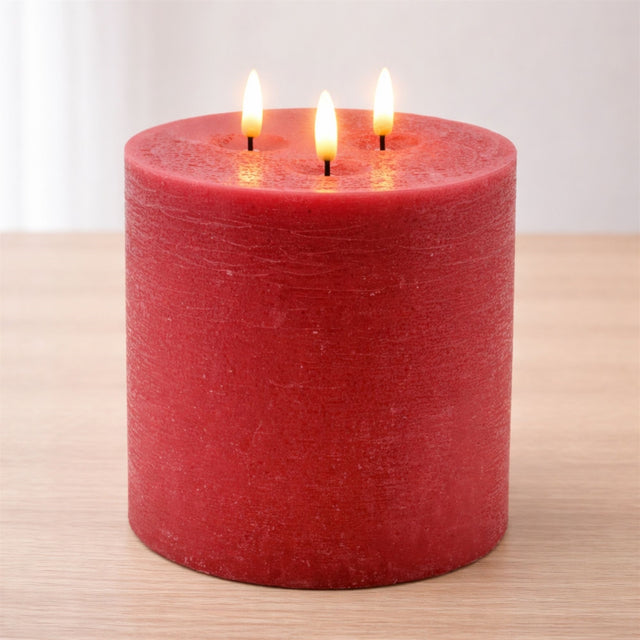 Fia Red 6x6" 3 Wick Candle