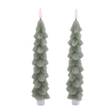 Close-up of fia tree taper led candle set detail from Magnolias Home Decor
