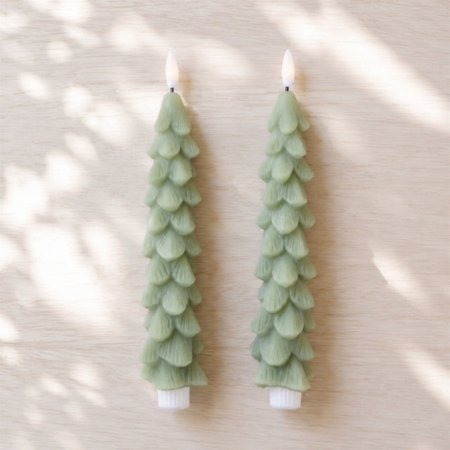 Fia Tree Taper LED Candle Set for Christmas home decor from Magnolias Home Decor