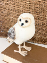 Natural Felt Owl Ornament