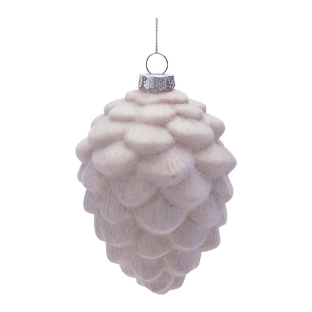 Frosted Pinecone Ornament for Christmas home decor from Magnolias Home Decor