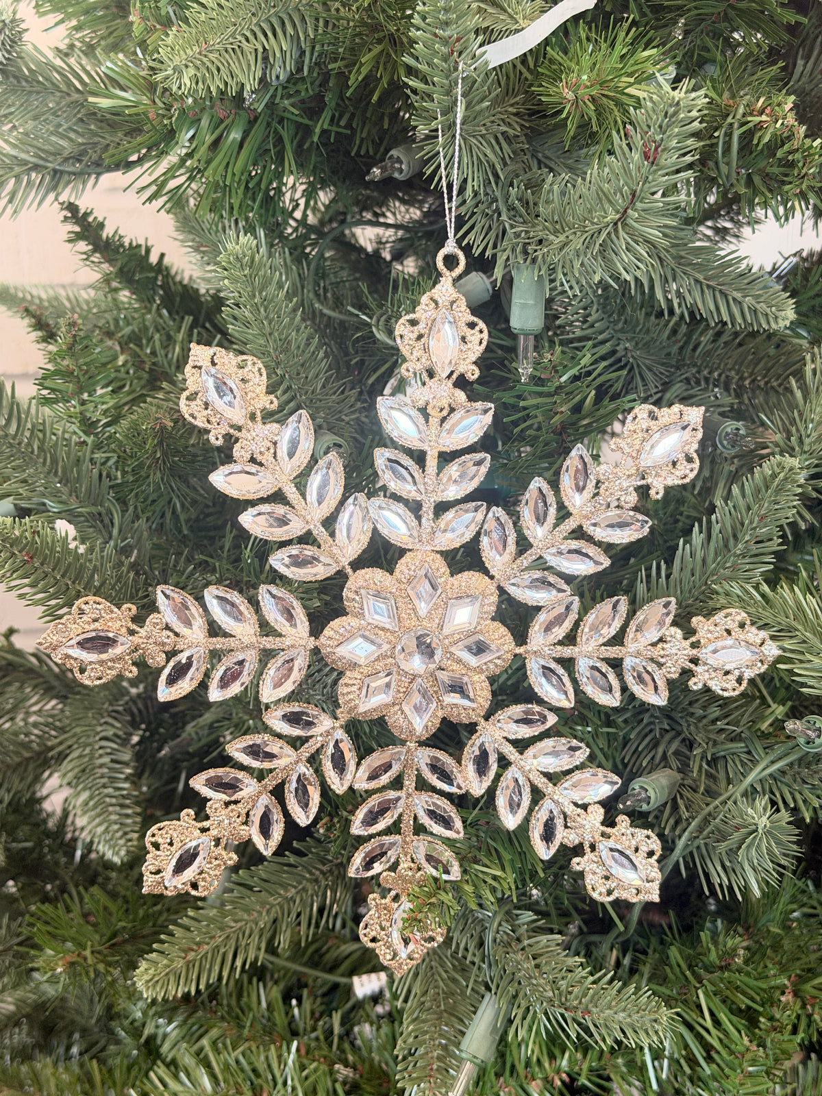 Jewels & Glitter Metal Snowflake Ornament - 2 Styles