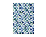 White Teal Christmas Waffle Tea Towel