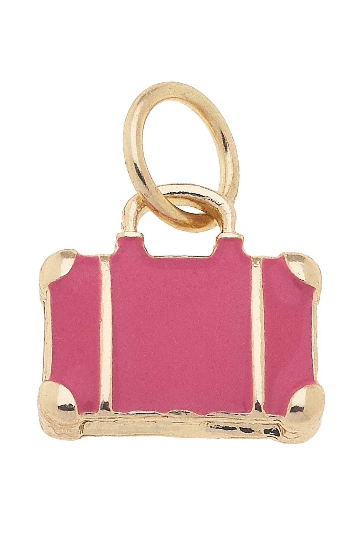 Suitcase Charm in Fuchsia