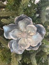 Blue Holiday Magnolia Spray