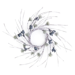 Birch and Pine Candle Ring for Winter home decor from Magnolias Home Decor